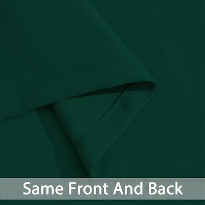 Yakamok Dark Green Blackout Curtains for Bedroom, Room Darkening Thermal Insulated Grommet Window Curtains, Light Blocking Blackout Drapes for Living Room, 38Wx72L inch,2 Panels