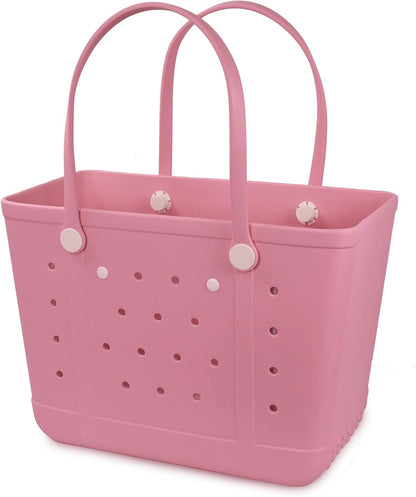 Tote Bag for Women - Large Rubber Beach Bag, Medium Waterproof Sandproof Travel Tote Bags for Beach Outdoor Sports