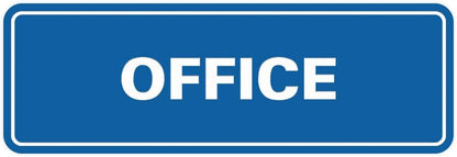 Signs ByLITA Standard Office Sign - Professional Business Signage - Easy to Install (Blue) - Medium 1 Pack