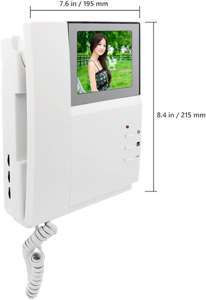 AMOCAM Video Door Phone System, 4.3 Inches Clear LCD Monitor Wired Video