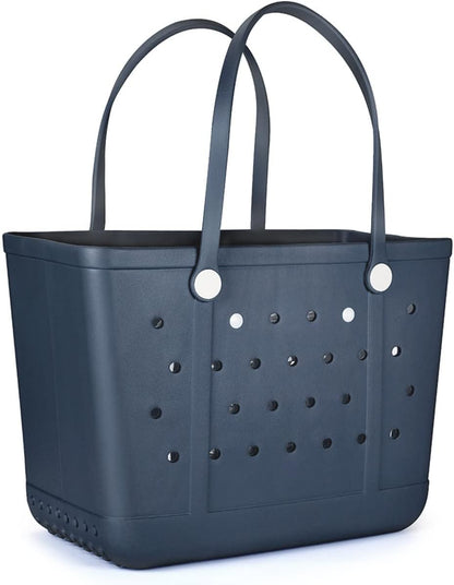 Tote Bag for Women - Large Rubber Beach Bag, Medium Waterproof Sandproof Travel Tote Bags for Beach Outdoor Sports
