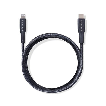 CASETiFY Powerthru USB-C to Lightning Cable (2m/6.6ft) - Black