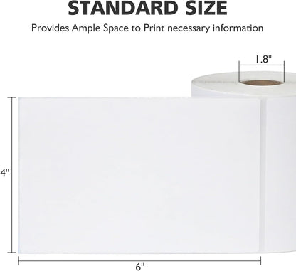 DGBDPACK 4"x6" Direct Thermal Shipping Labels 2400 Lables/8 Roll (300 Pcs per Roll) Compatible with Zebra Rollo Beeprt Printer Permanent Adhesive