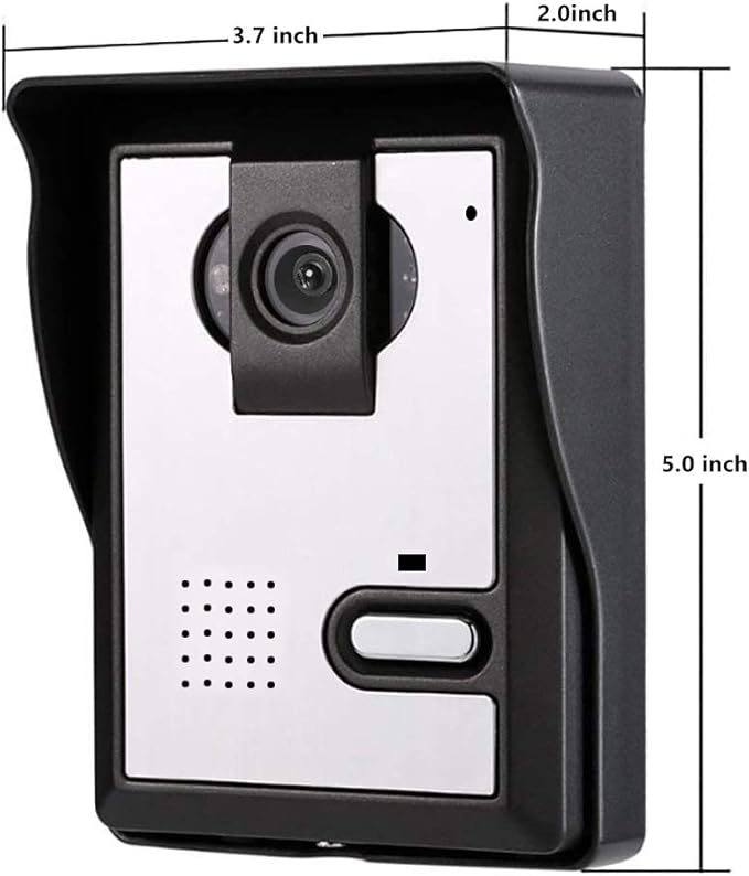 AMOCAM Video Door Phone System, 4.3 Inches Clear LCD Monitor Wired Video