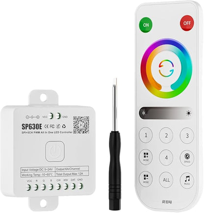 BTF-LIGHTING SP630E Bluetooth Controllers 4 Zones 2.4GHz RF RB4 Remote Kit