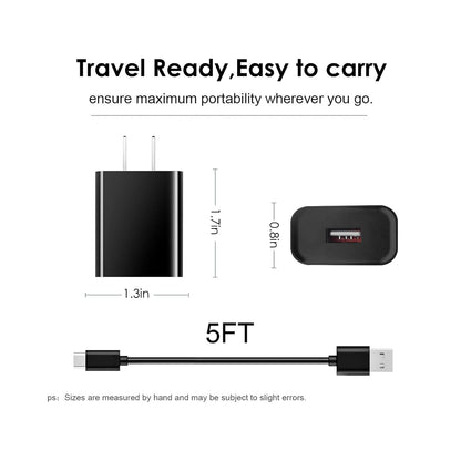 Fast Wall Charger Adapter USB C Charging Cable Cord for T-Mobile REVVL 7 PRO REVVL 6 PRO 5G/REVVL V+ 4 4+ 2 Plus 4 Plus, Cat S62 Pro S62 S61 S52 S22, Alcatel TCL 4X 5g TCL Flip Pro,Sonim XP3 XP8 Phone