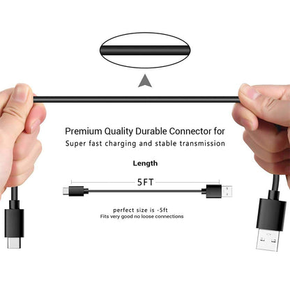 Fast Wall Charger Adapter USB C Charging Cable Cord for T-Mobile REVVL 7 PRO REVVL 6 PRO 5G/REVVL V+ 4 4+ 2 Plus 4 Plus, Cat S62 Pro S62 S61 S52 S22, Alcatel TCL 4X 5g TCL Flip Pro,Sonim XP3 XP8 Phone