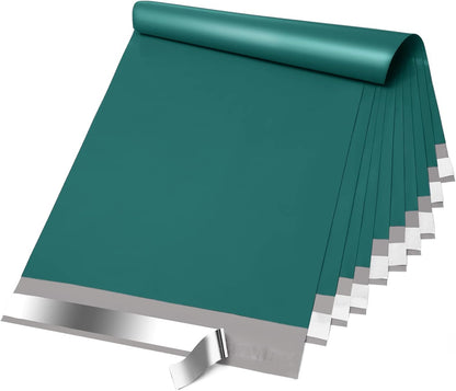 Fuxury Poly Mailers 10x13 Inch 50 Pcs, Waterproof Shipping Bags for Clothing, Strong Adhesive Shipping Envelopes for Small Business, Self Seal Mailers Poly Bags Mailing Envelopes Forest Green