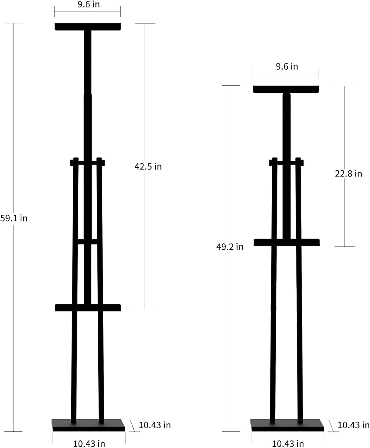Sign Stand, Poster Stand, Adjustable Floor Standing Sign Holder, Suitable for Signs Up to 42 Inches, Ideal for Weddings, Restaurants, or Businesses(2 PACK)