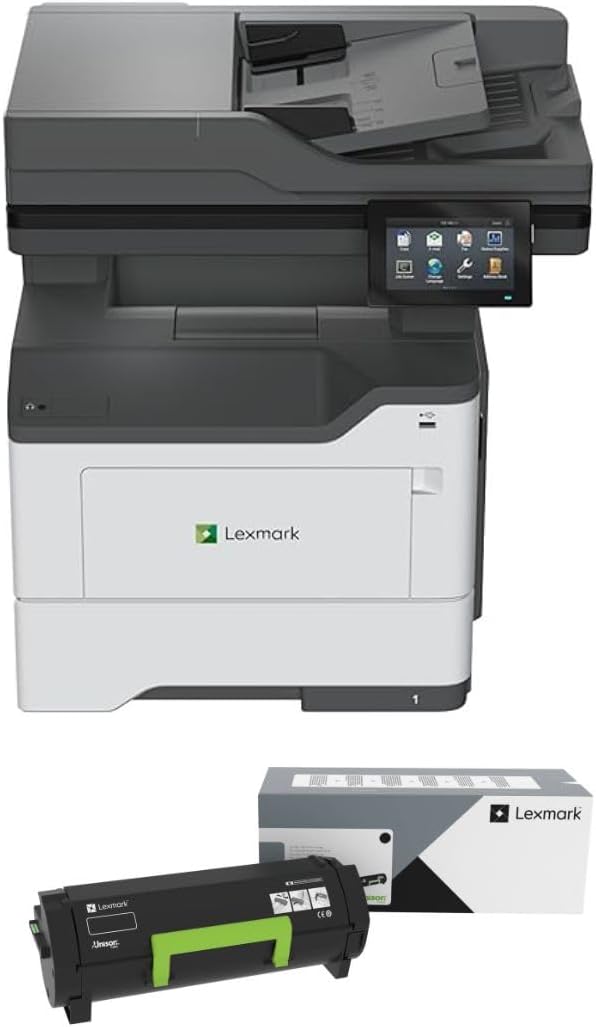 Lexmark MX532adwe Monochrome Laser All-in-One Printer, Duplex, 4.3-inch Color Touch Screen, Up to 46 ppm (38S0820) Bundle with 66S1000 Black 5K Yield Toner Cartridge