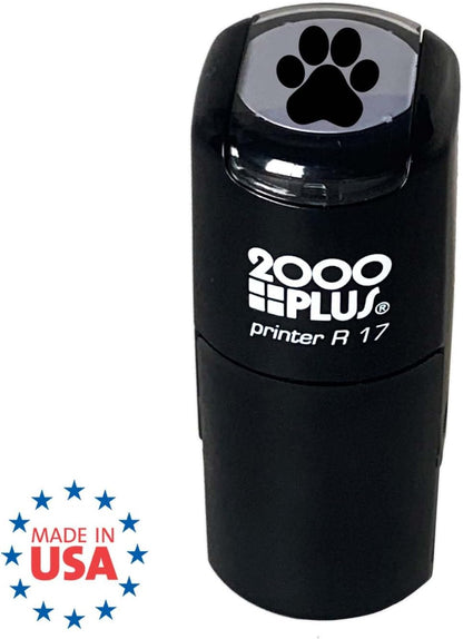 Paw Print Stamp / 2000 Plus Self Inking Animal Paw Print Stamper/Black Ink Imprint School Planner Worksheet Card Stamp