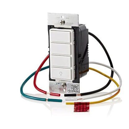 Leviton Decora Smart Controller Switch, Wi-Fi 2nd Gen, Neutral Wire Required, Works with My Leviton, Alexa, Google Assistant, Apple Home/Siri, & Wired or Wire-Free 3-Way, D2SCS-1RW, White