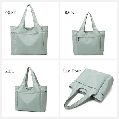 SOYMWIN Tote Bag for Women,Large Tote Bag with Compartments and Multiple Pockets,Quilted Shoulder Bag for Travel Work Sports