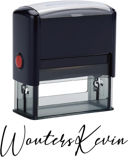Personalized Self-Inking Signature Stamp - Custom Name/Initials Design with 6 Ink Color Options | Perfect for Legal Documents, Checks, Paperwork | Large Size for Home, Office & Business Use