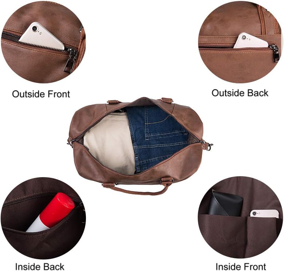 Weekender Overnight Bag Carry On Bag Travel Bag with Shoe Pouch