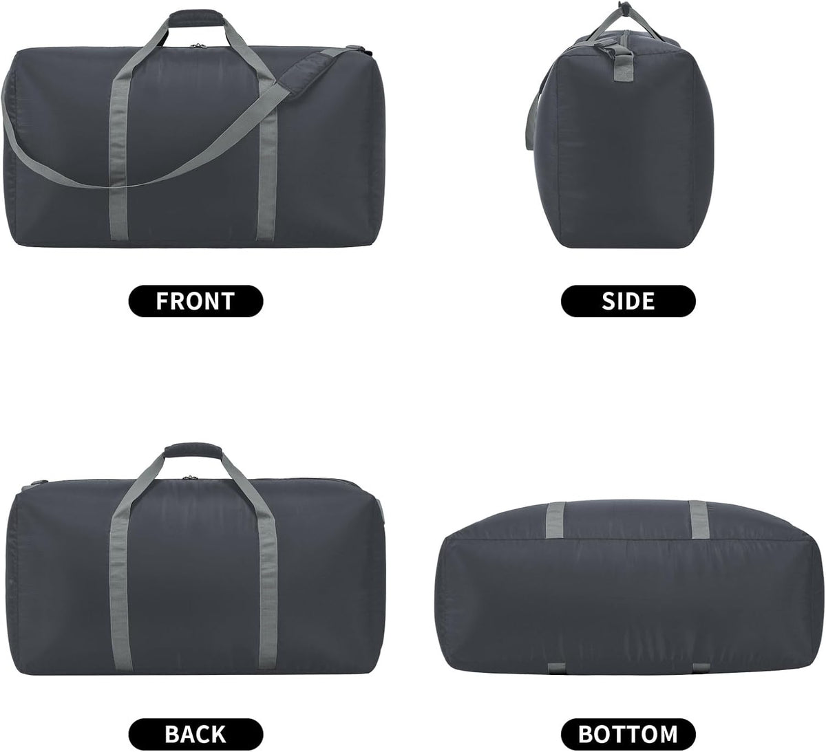 105L Extra Large Duffel Bag 32.5 inch Lightweight Luggage for Travel-Grey