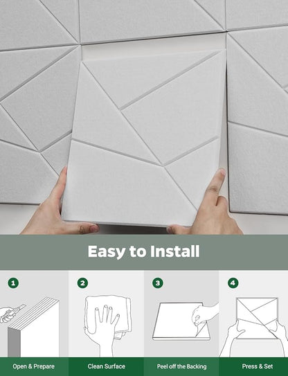 Topnaca 18 Pack Acoustic Wall Panels Sound Absorbing