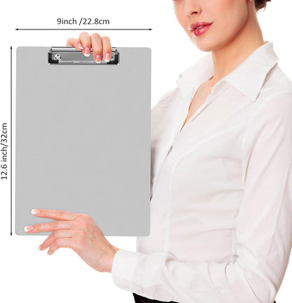 Epakh 16 Pieces Clipboard Bulks Metal Clipboard Aluminum Office Low Profile Clip Standard A4 Letter Size Metal Clip Board, Size 12.5 x 9 Inch
