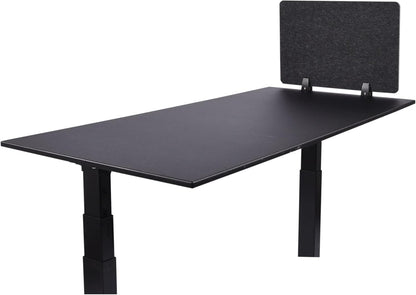 Stand Up Desk Store ReFocus Raw Clamp-On Acoustic Desk Divider Mounted Privacy Panel to Reduce Noise and Visual Distractions (Anthracite Gray, 23.6" x 16")