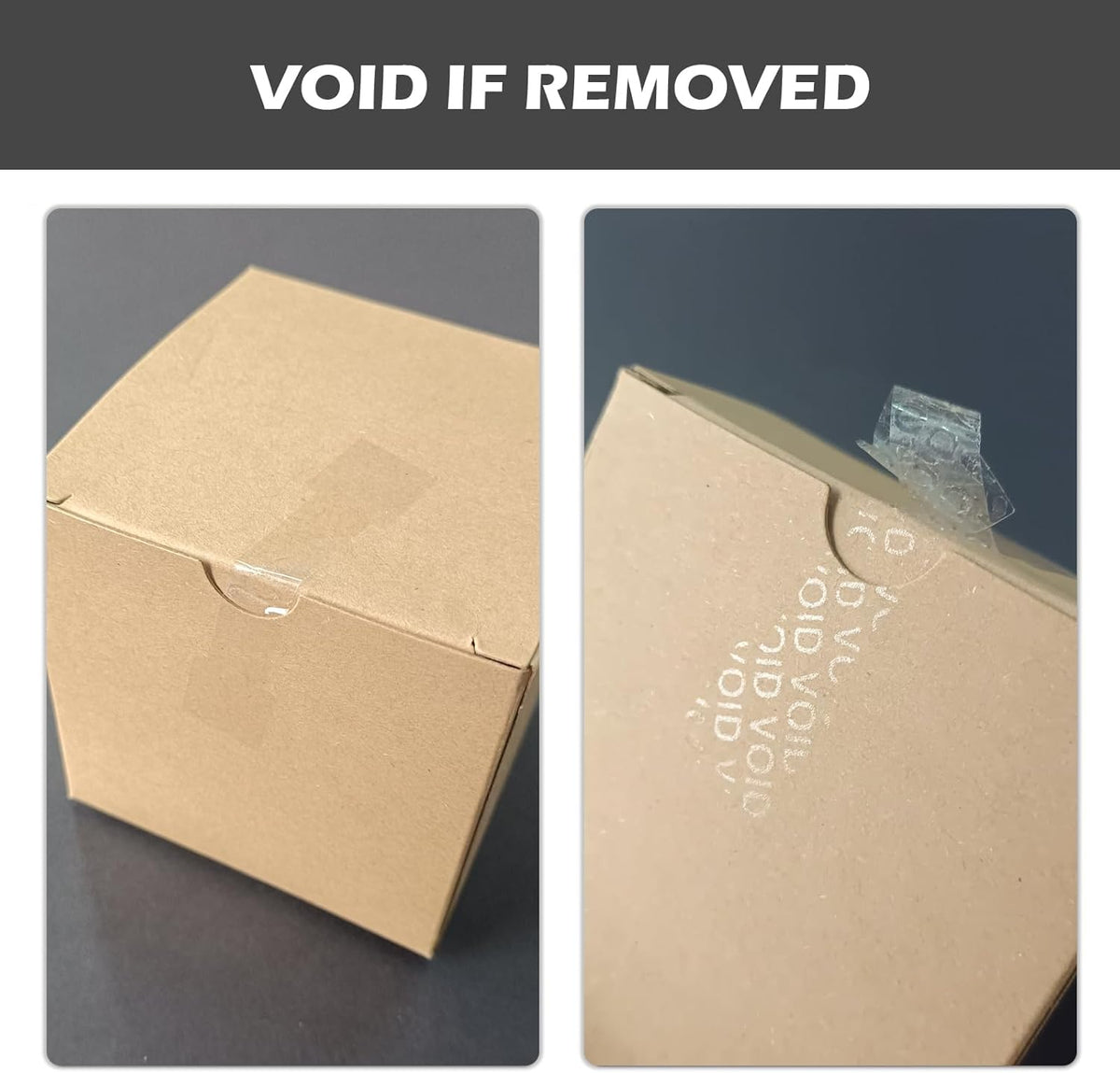 550 PCS Clear Transparent Tamper evident Sticker Package Envelope Mail Wafer Seal Security Warranty Void Labels Sticker（2.8x1inch,Bone）…