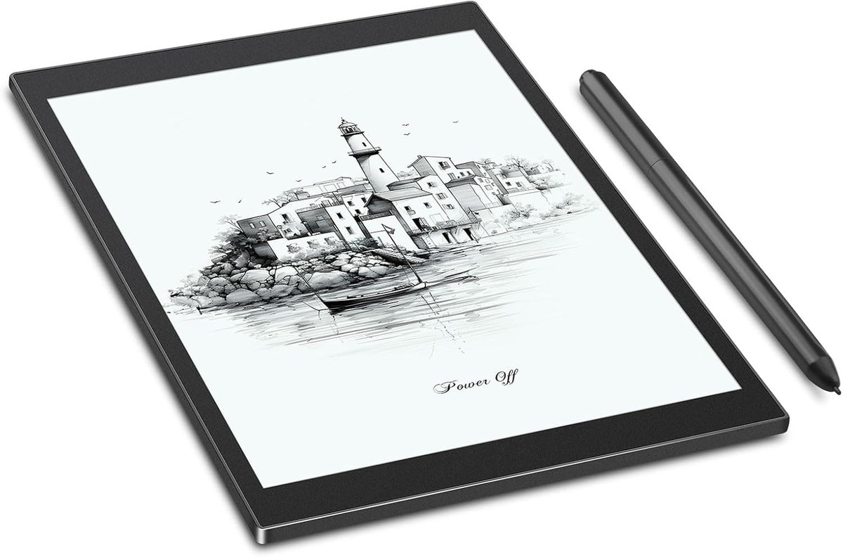 Kloudnote S 10.1" E-Ink Notepad, ePaper Tablet for Note Taking and eBook Reading, 200dpi Notebook eReader Device with Stylus, Android OS - Black