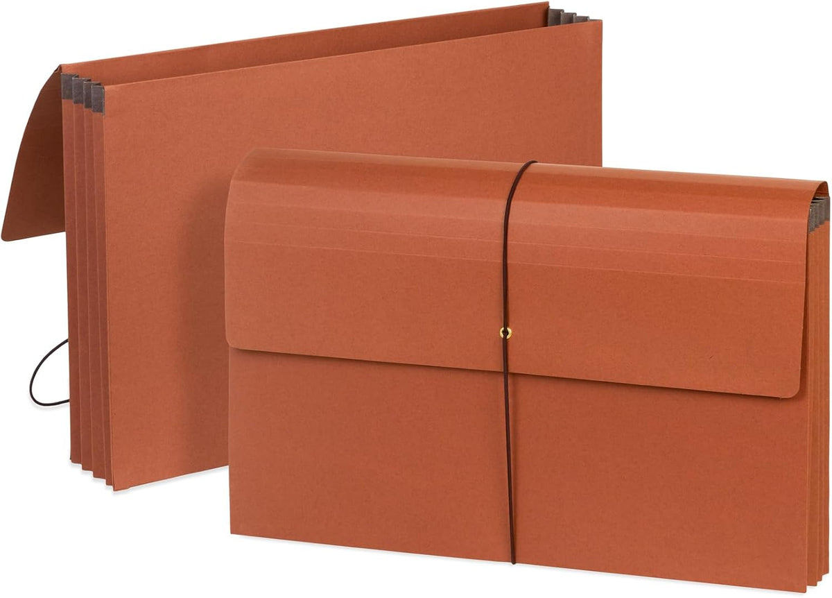 Blue Summit Accordion File Wallet with Flap and Cord Closure, Legal Size, 3” Expansion – 10 Pack