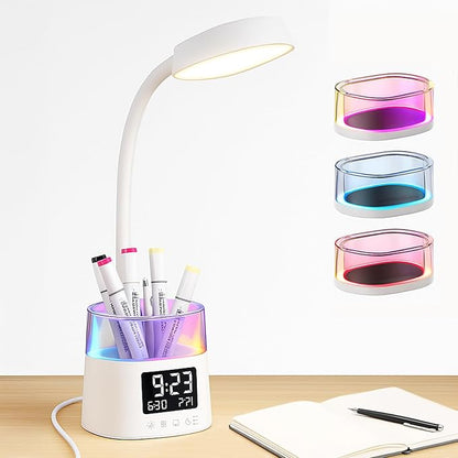Led Desk Lamp with Pen Holder, Touch Lamps