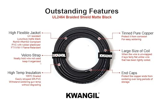 KWANGIL 3C 18AWG AMSB Shielded Cable Wire