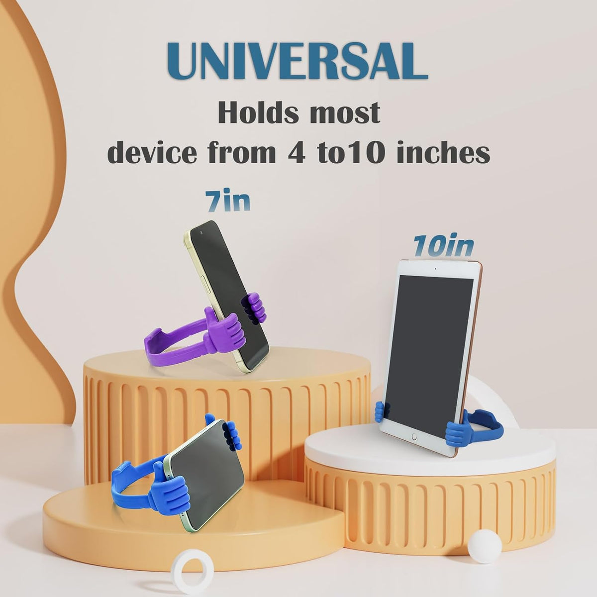 Honsky Thumbs up Cell Phone Stand,Stocking Stuffers Idea,Ok Stand Tablet Stand Cradle for Desk,Smartphone Cellphone Mobile Phone Tablets - Universal Adjustable Flexible - Light Green