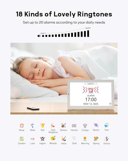 10.1" Digital Clock with Date and Day