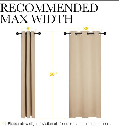 NICETOWN Room Darkening Draperies Window Curtain Panels, Thermal Insulated Grommet Room Darkening Curtains for Bedroom (Biscotti Beige, 2 Panels, W42 x L50 -inch)