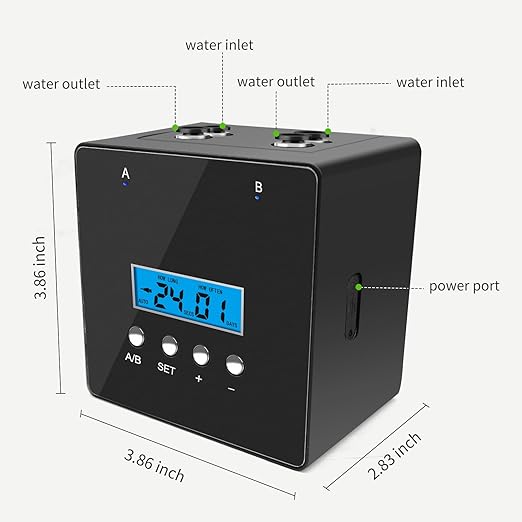 Automatic Plant Waterer Indoor, Indoor Plant Watering Devices with 2 self-Priming Pump, Automatic drip Irrigation kit with 20 Adjustable droppers， self Watering System, programmable Timer