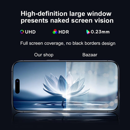 OneFish Screen Protector for Iphone 14 Pro Max, HD Clarity Tempered Glass Film 9H+ Hardness, with Hassle-Free Installation Frame, Dust-Free Bubble-Free Anti-Fingerprint, 2Pack