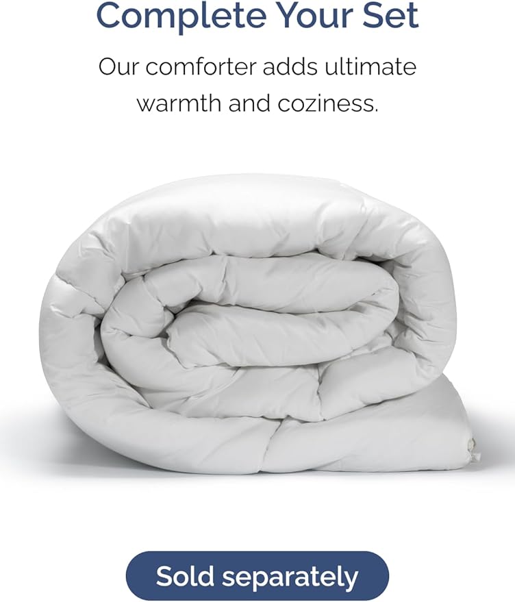 Extra Deep Pocket Split King Sheets - 5 Piece Breathable & Cooling Bed Sheets - Hotel Luxury Sheet Set - Soft, Wrinkle Free & Comfy - Easily Fits Extra Deep Mattresses - Deep Pocket Sky Blue Sheets