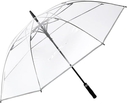 G4Free 62 Inch Clear Golf Umbrella Transparent Auto Open Large Stick Umbrella Oversized Windproof Waterproof with Sleeve for Women Men