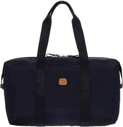 Bric's X-Bag/X-Travel 2.0 Folding Duffel Bag - 18" Carry On and Overnight Travel Bag - Navy