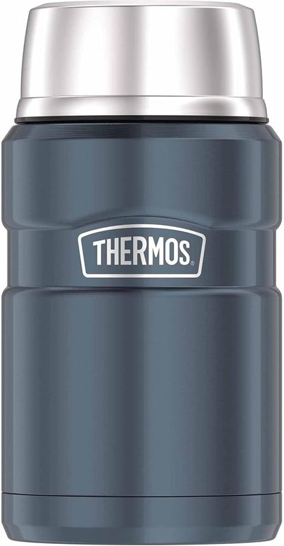 THERMOS Stainless King Vacuum-Insulated Food Jar , 24 Ounce, Slate