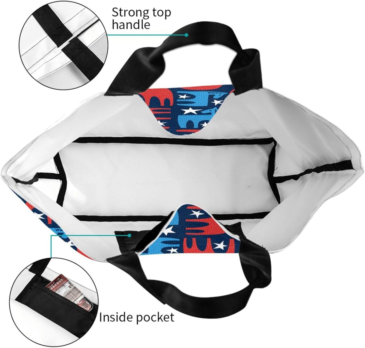 Tote Bag Beach Bag for Women Reusable Grocery Large Shopping Shoulder Bag Travel Handbag