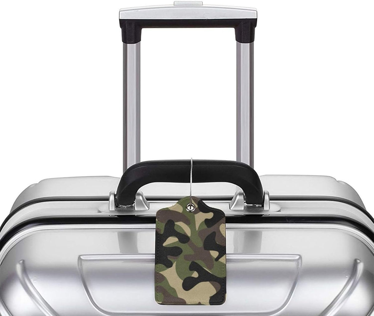 2 Pcs Camouflage Luggage Tag for Suitcases, Funny Camo Tags, Cruise Ship Essential Travel Gift for Men Women Couples, Army Military Birthday Party Decorations, Christmas Unique Ideas Gift