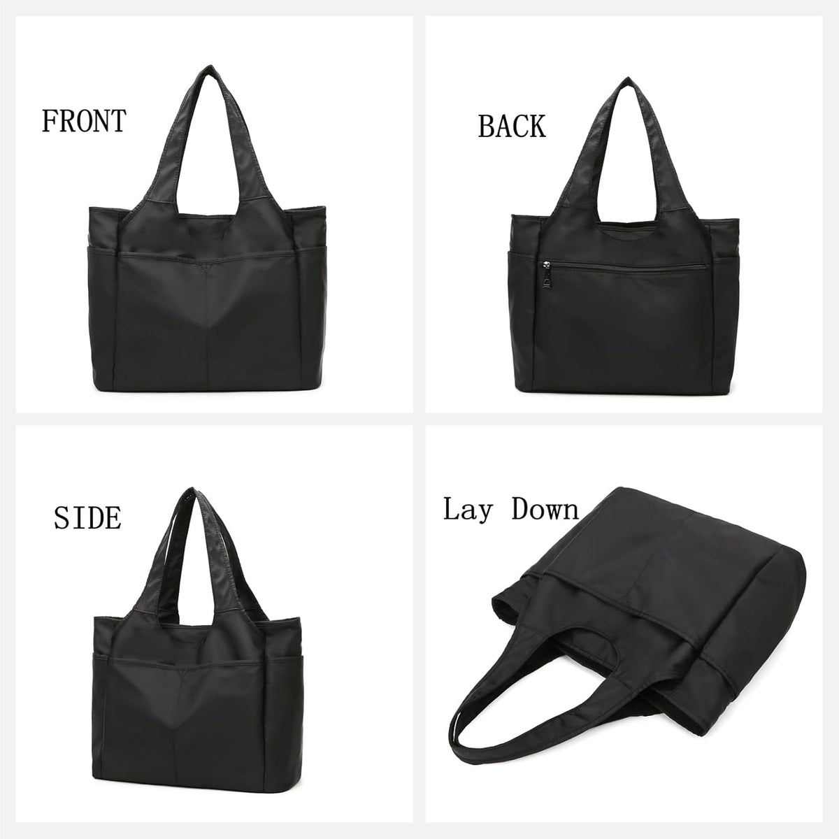SOYMWIN Tote Bag for Women,Large Tote Bag with Compartments and Multiple Pockets,Quilted Shoulder Bag for Travel Work Sports