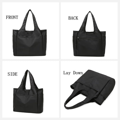 SOYMWIN Tote Bag for Women,Large Tote Bag with Compartments and Multiple Pockets,Quilted Shoulder Bag for Travel Work Sports