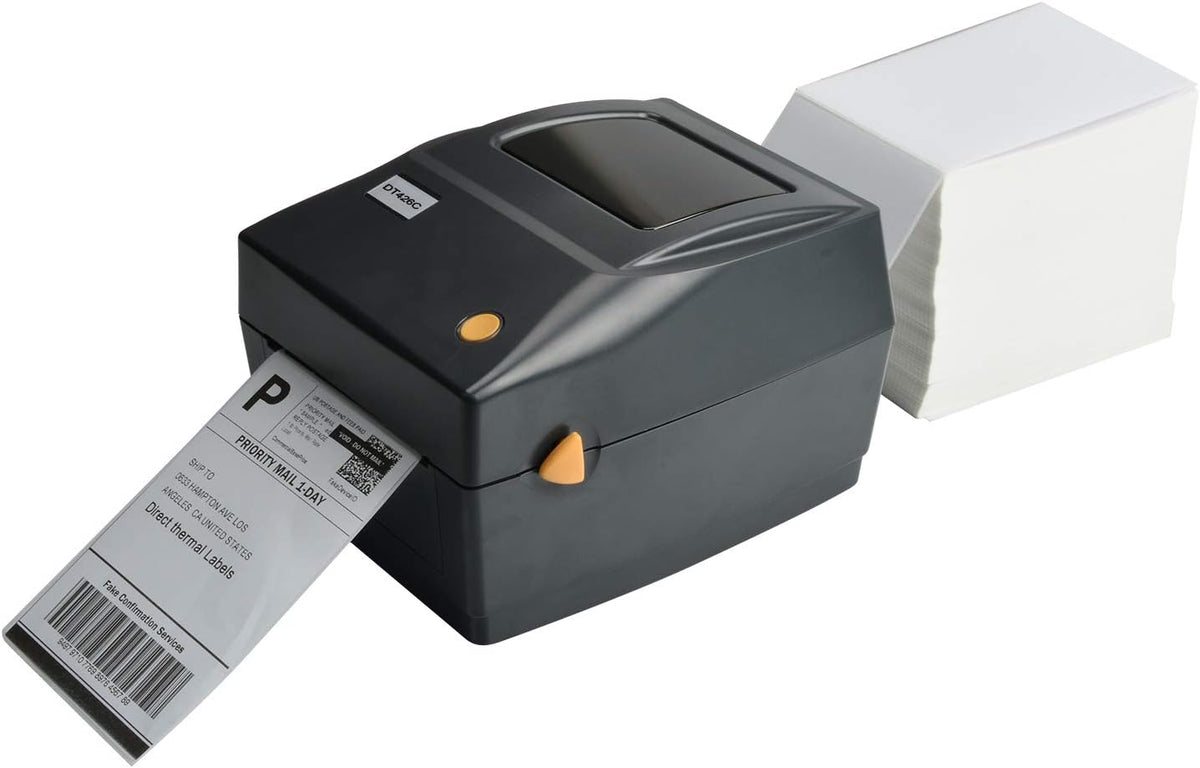 FungLam 4x6 Thermal Printer Labels - 1000 Fanfold Direct Shipping Labels, Perforated With Strong Adhesive - Compatible With Zebra, Rollo and Most Thermal Printers