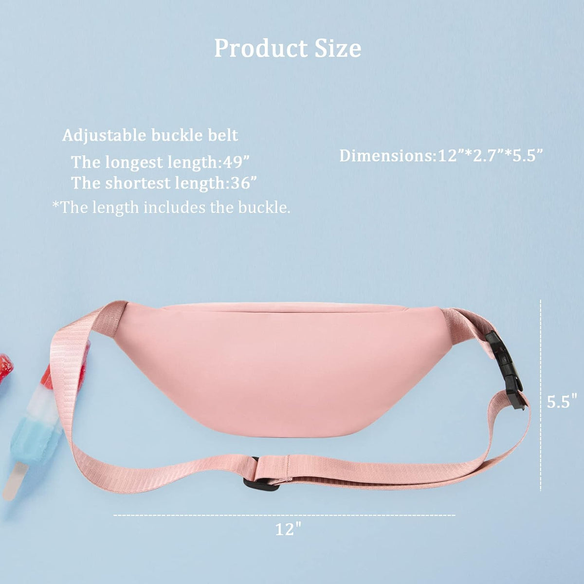DAITET Crossbody Fanny Pack for Men&Women,Large Waist Bag & Hip Bum Bag with Adjustable Strap for Outdoors Workout Traveling Casual Running Hiking Cycling