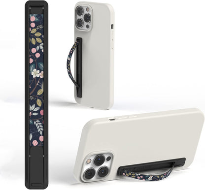 Phone Grip, Ultra Thin Cell Phone Grips Finger Holder Kickstand for Back of Phone, Loopy Case Swappable for Smartphones Wireless Chargers Car Mounts - SleekGrip Essential