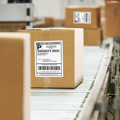 FungLam 4x6 Thermal Printer Labels - 1000 Fanfold Direct Shipping Labels, Perforated With Strong Adhesive - Compatible With Zebra, Rollo and Most Thermal Printers