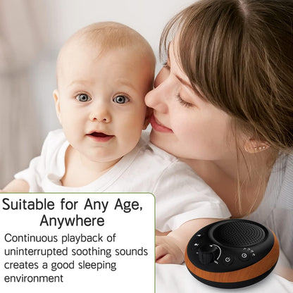 Sound Brown Noise Machine White Noise Machine Nonstop 30 Soothing Sounds Sound Therapy for Baby Kids Adults Sleep Machine 36-Level Vol Auto-Off Timer Memory Function for Home Travel Office