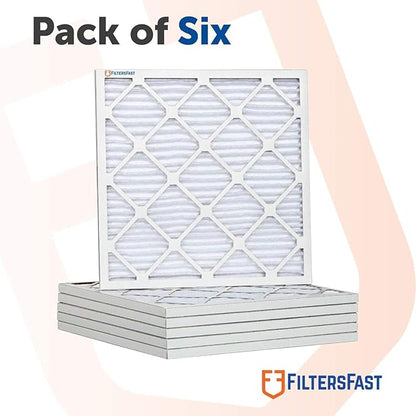 Filters Fast 16x24x2 Pleated Air Filter Merv 11, 2 inch AC Furnace Air Filters, Made in the USA, Actual Size 15.375x23.375x1.75, 6 Pack