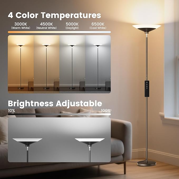 SIBRILLE Torchiere Floor Lamp
