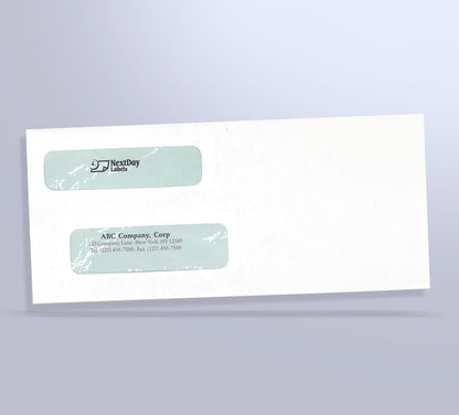 100 Double Window Security Check Envelopes - Compatible with QuickBooks and Other Checks
