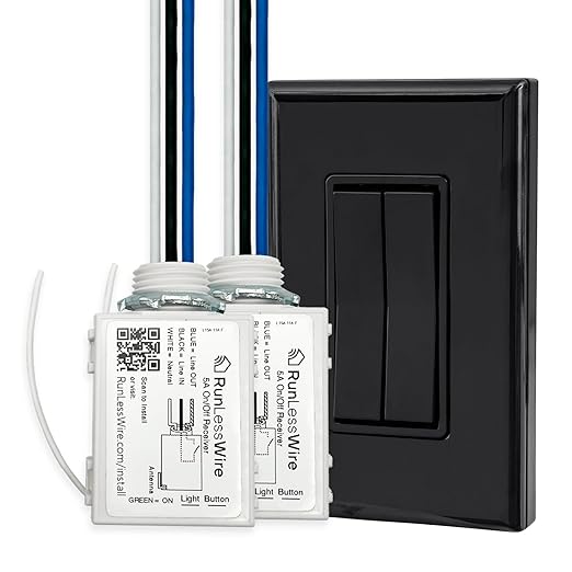 RunLessWire Fan & Light Battery-Free DIY Wireless Light Switch Kit 150ftRF